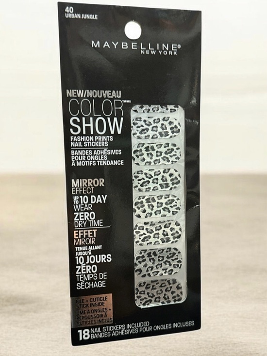 Maybelline Other - Maybelline Color Show Nail Stickers — Silver and Black Leopard Print
1686